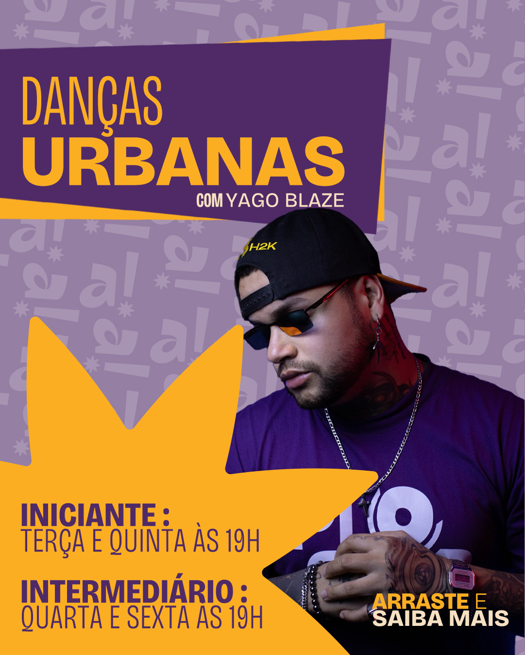 Arte da Attitude para as aulas de danças urbanas com Yago Blaze