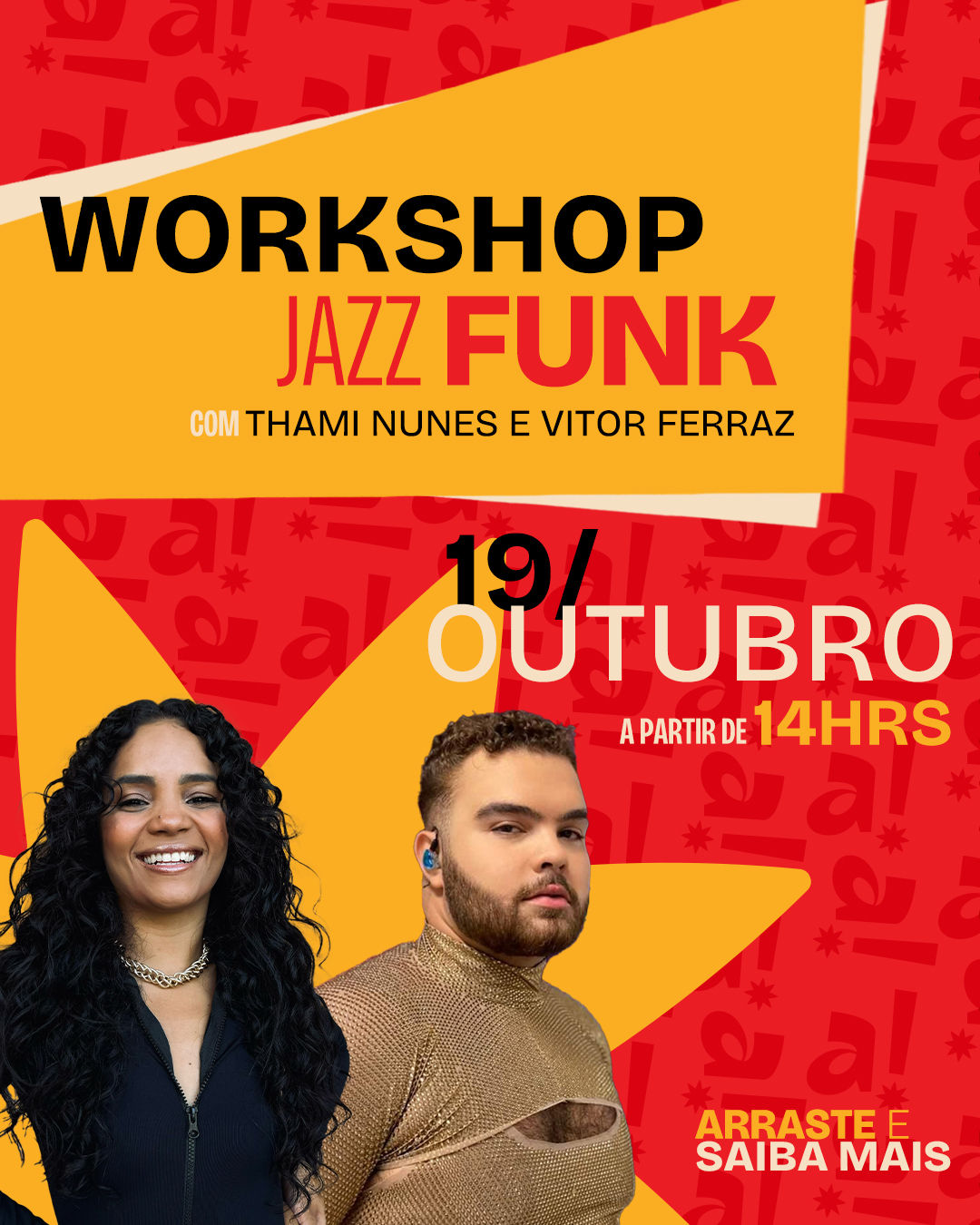 Arte da Attitude para workshop de jazz funk