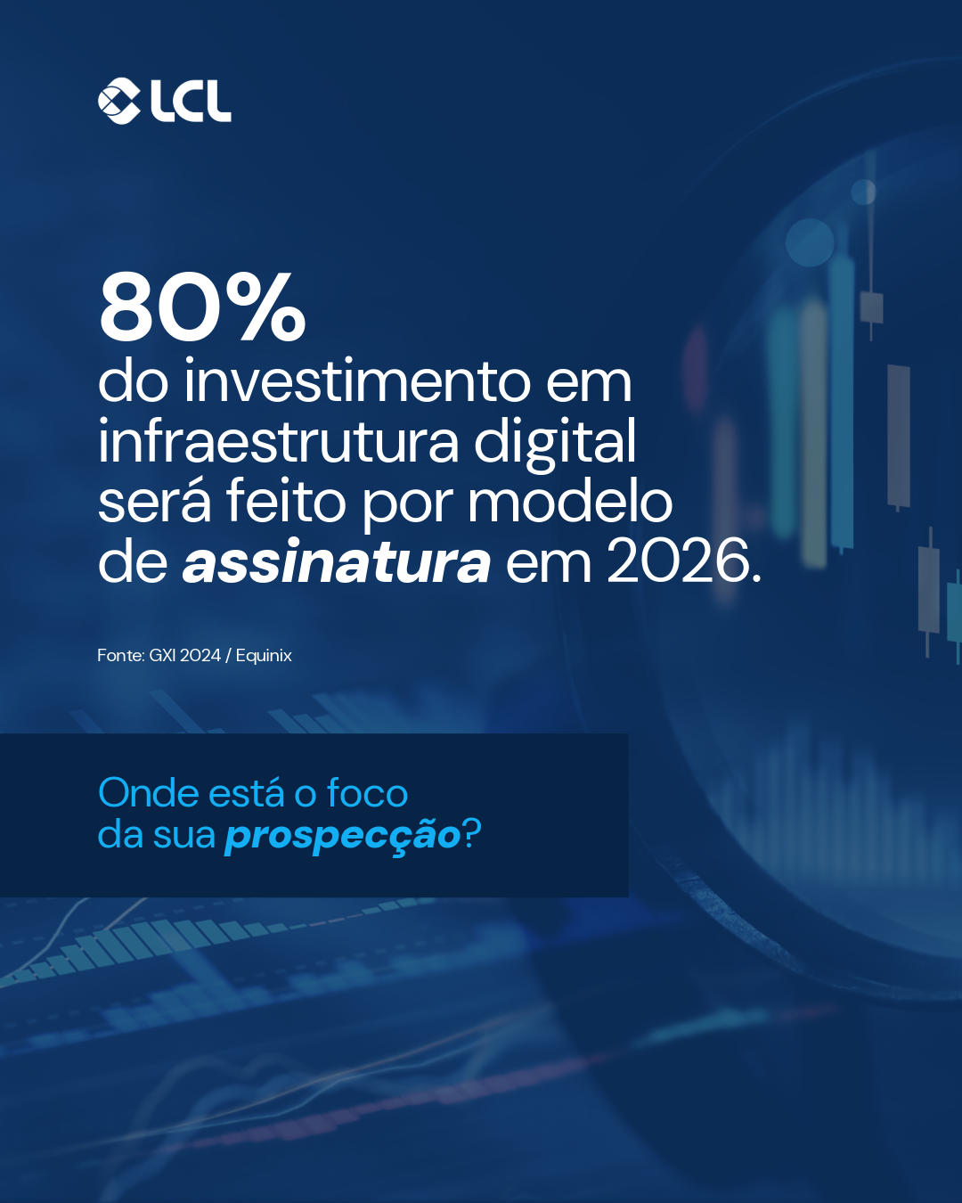Arte da LCL sobre investimento em infraestrutura digital por assinatura